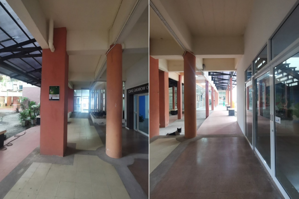 Picture 2 shows the footpath between the Faculty of Architecture buildings. Rajamangala University of Technology Srivijaya Songkhla
Source: From a real photograph on September 8, 2023
