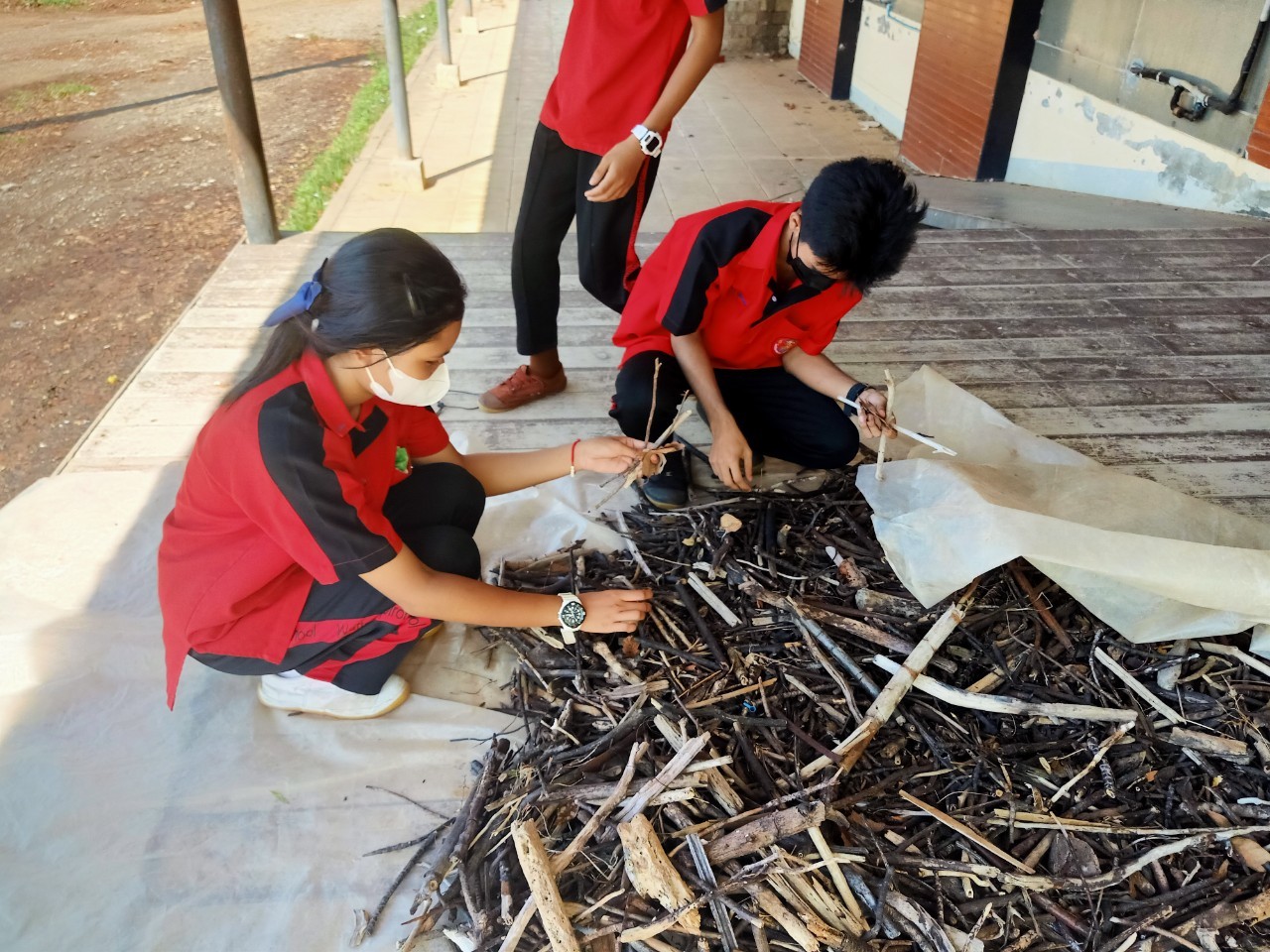 A group of people kneeling on a wood surface

AI-generated content may be incorrect.