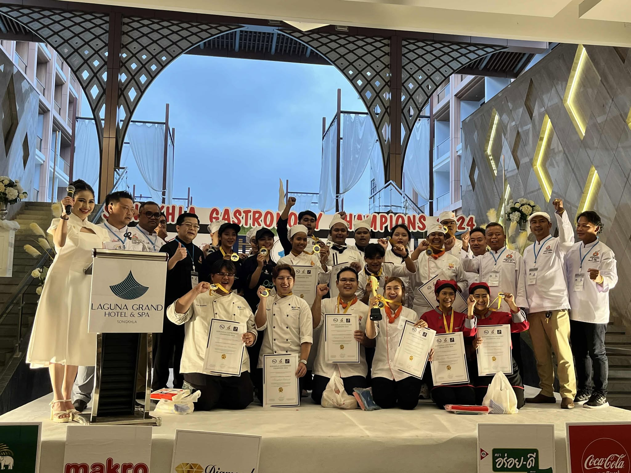 A group of people posing for a photo AI-generated content may be incorrect.